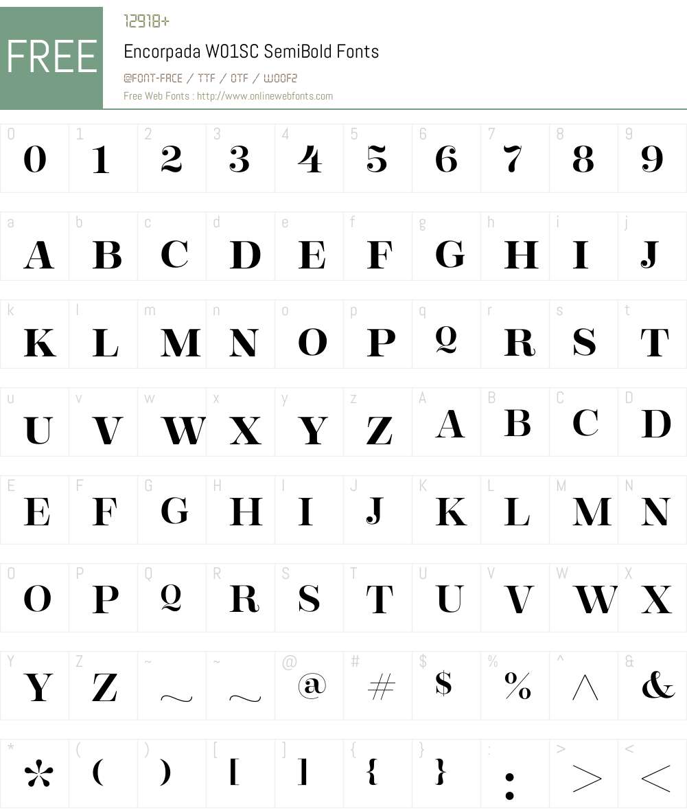 EncorpadaW01SC-SemiBold Font Screenshots