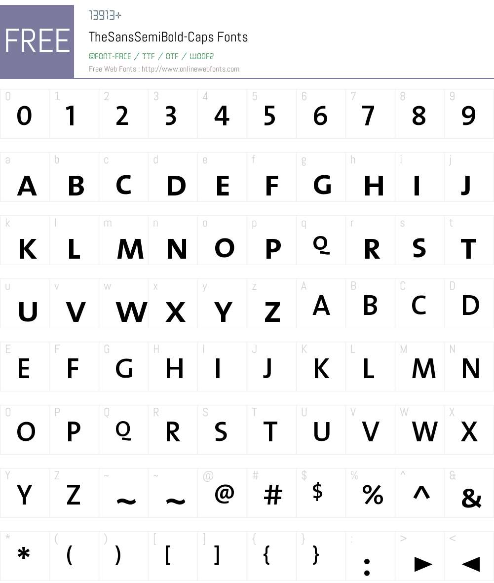 The Sans Semi Bold- Font Screenshots