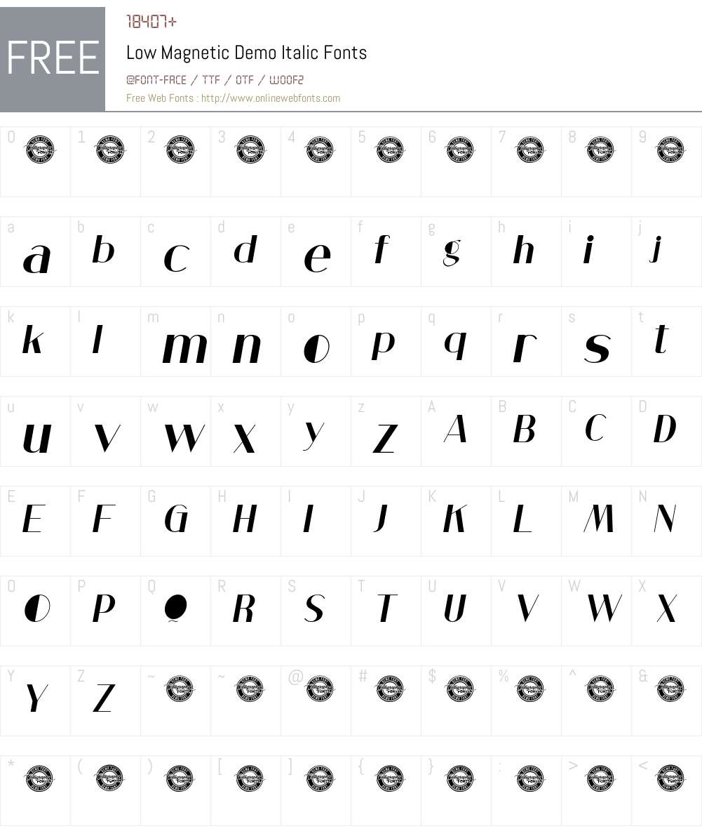 Low Magnetic Demo 1.001;Fontself Maker 3.5.7 Fonts Free Download ...