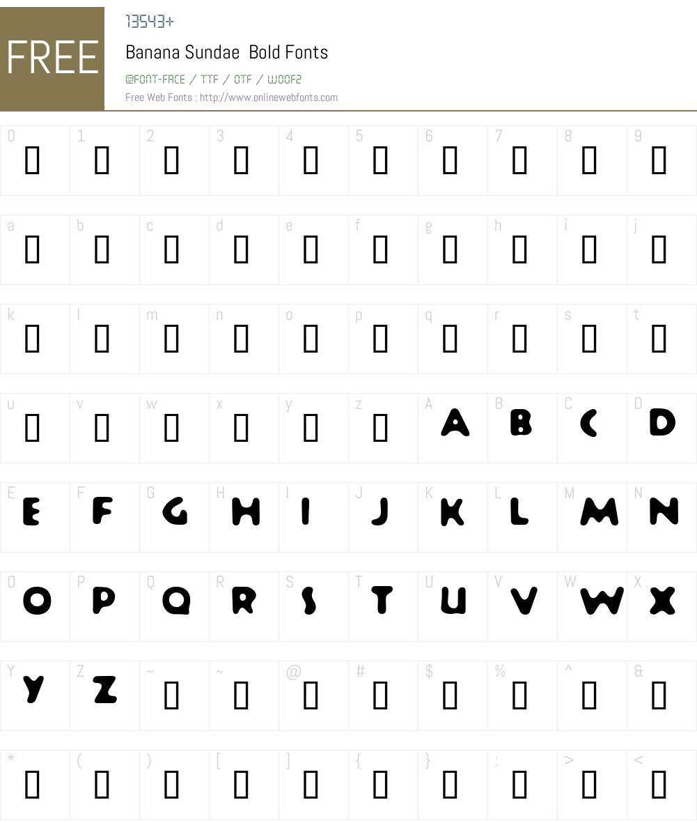 Banana Sundae Font Screenshots