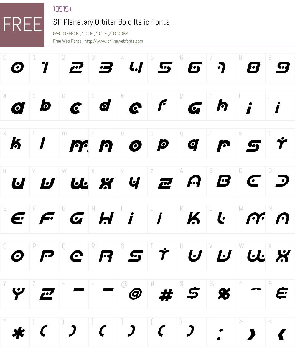 SF Planetary Orbiter Font Screenshots