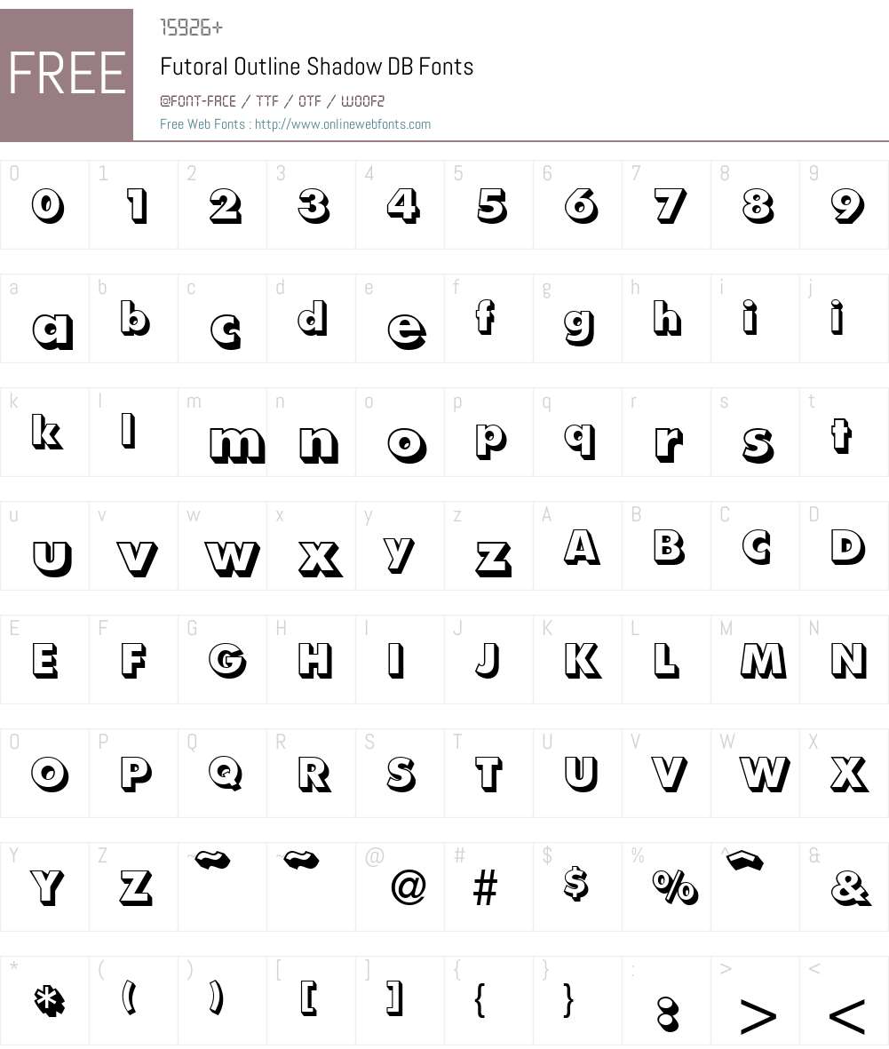 Futoral Outline Shadow DB Font Screenshots