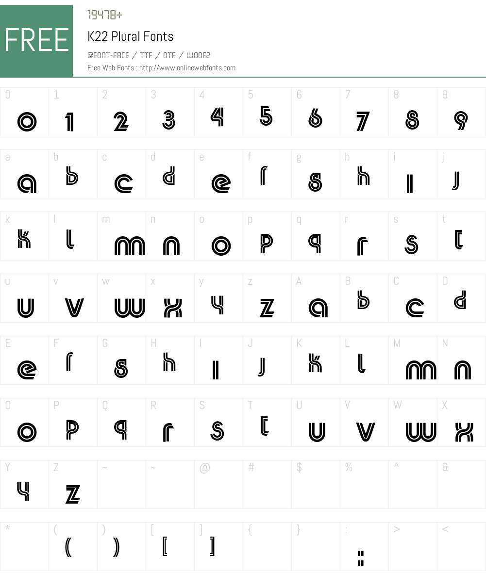 K22 Plural Font Screenshots