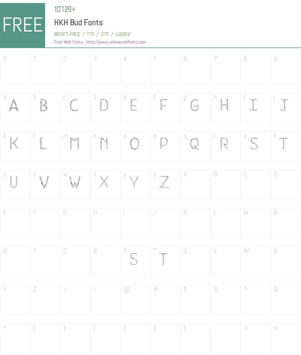 HKH Bud Font Screenshots