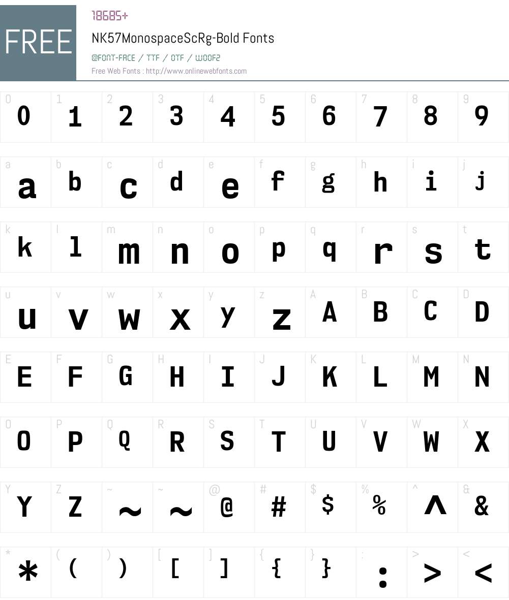 NK57 Monospace Font Screenshots