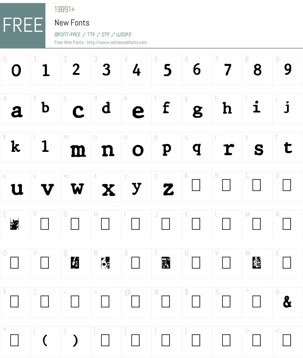 New Font Screenshots