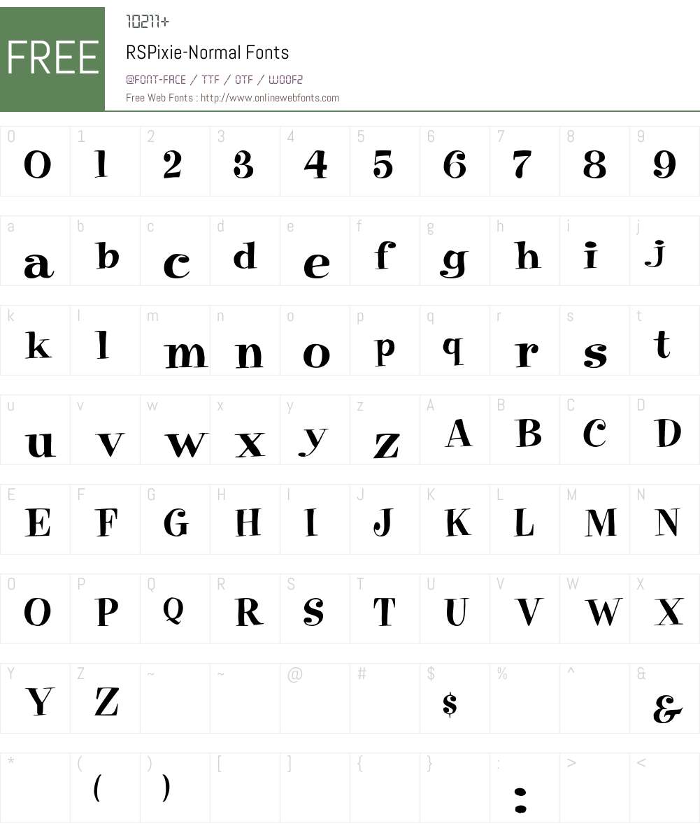 RSPixie-Normal Font Screenshots