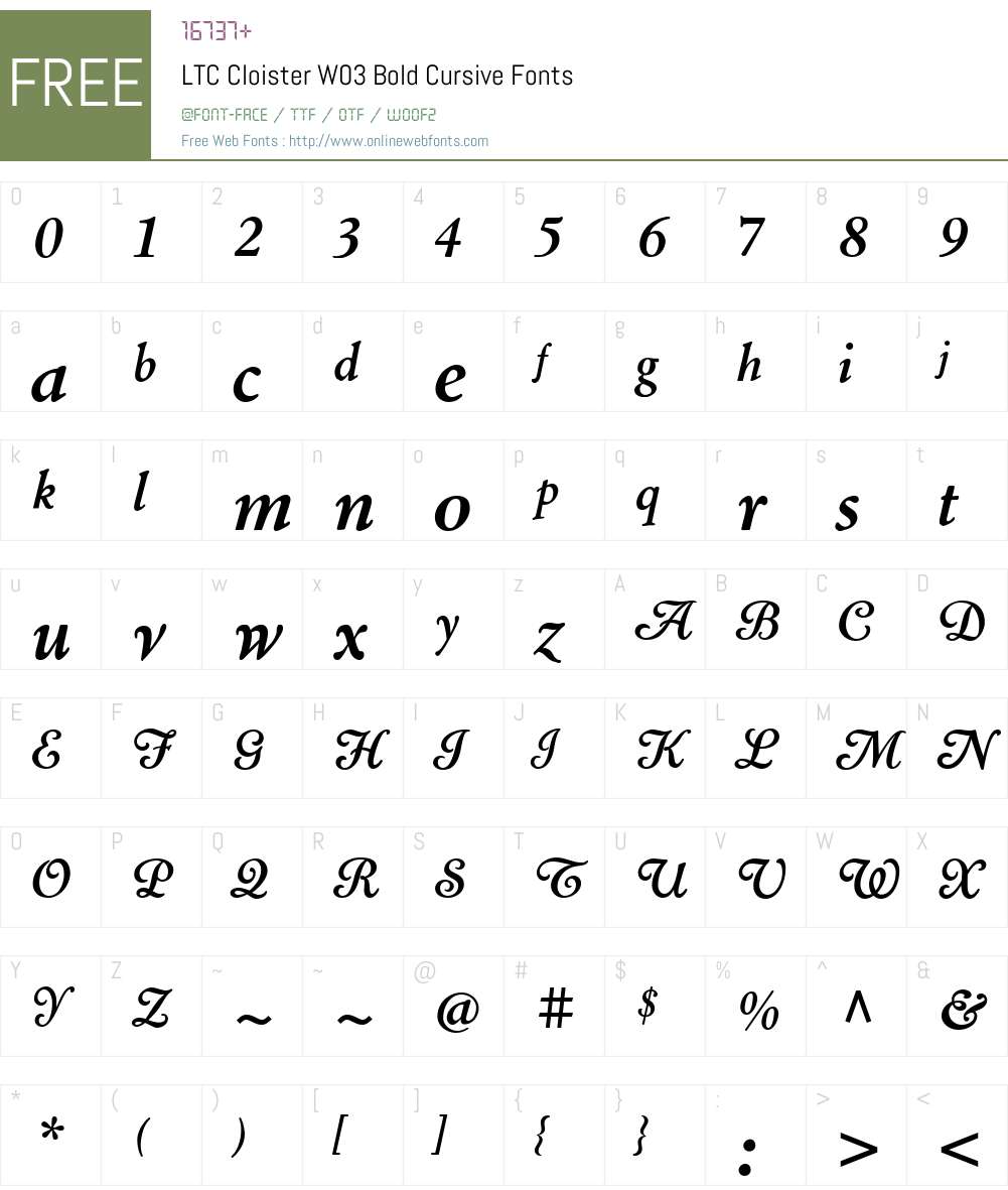LTC Cloister Font Screenshots