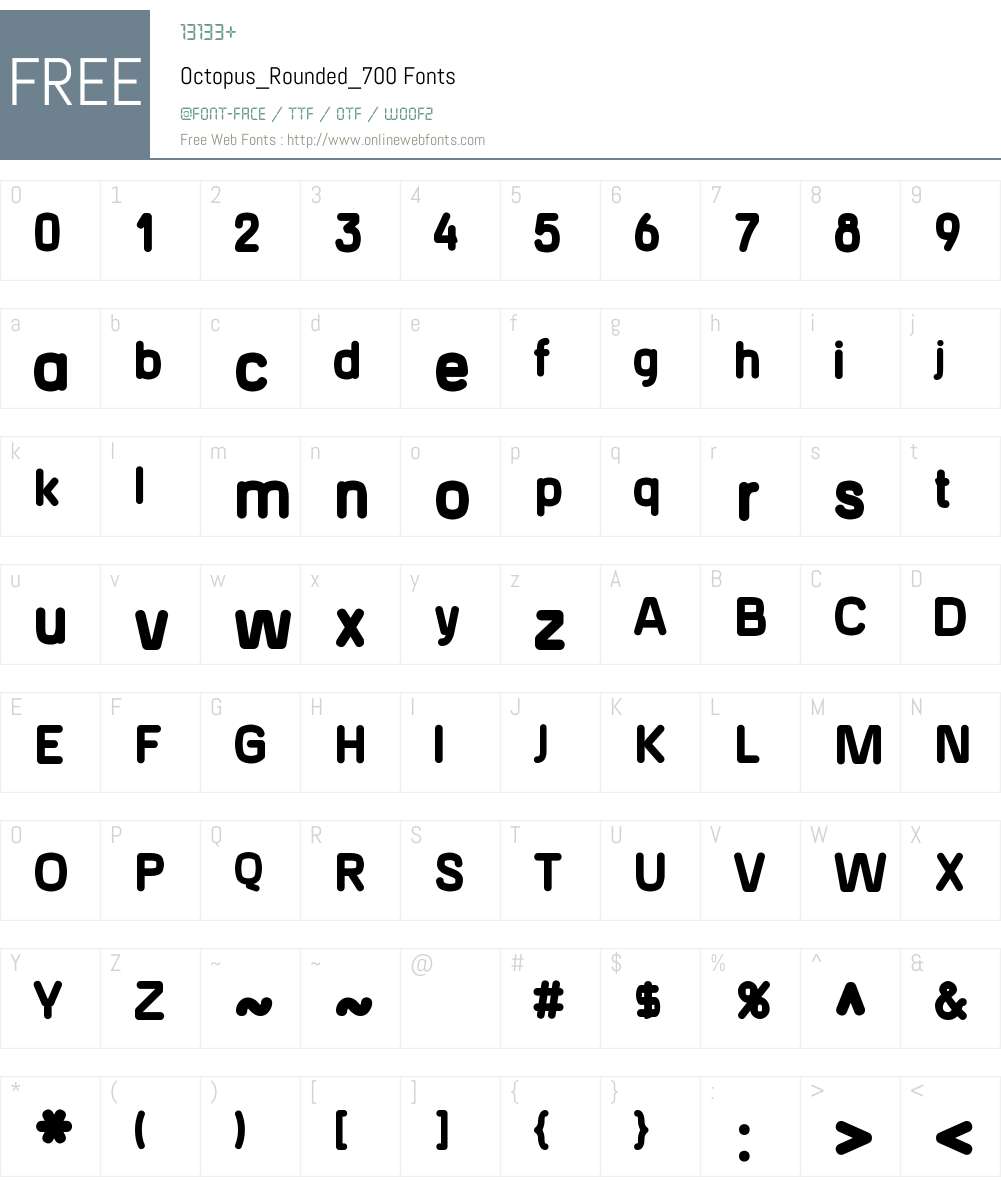 Octopus_Rounded_700 Font Screenshots