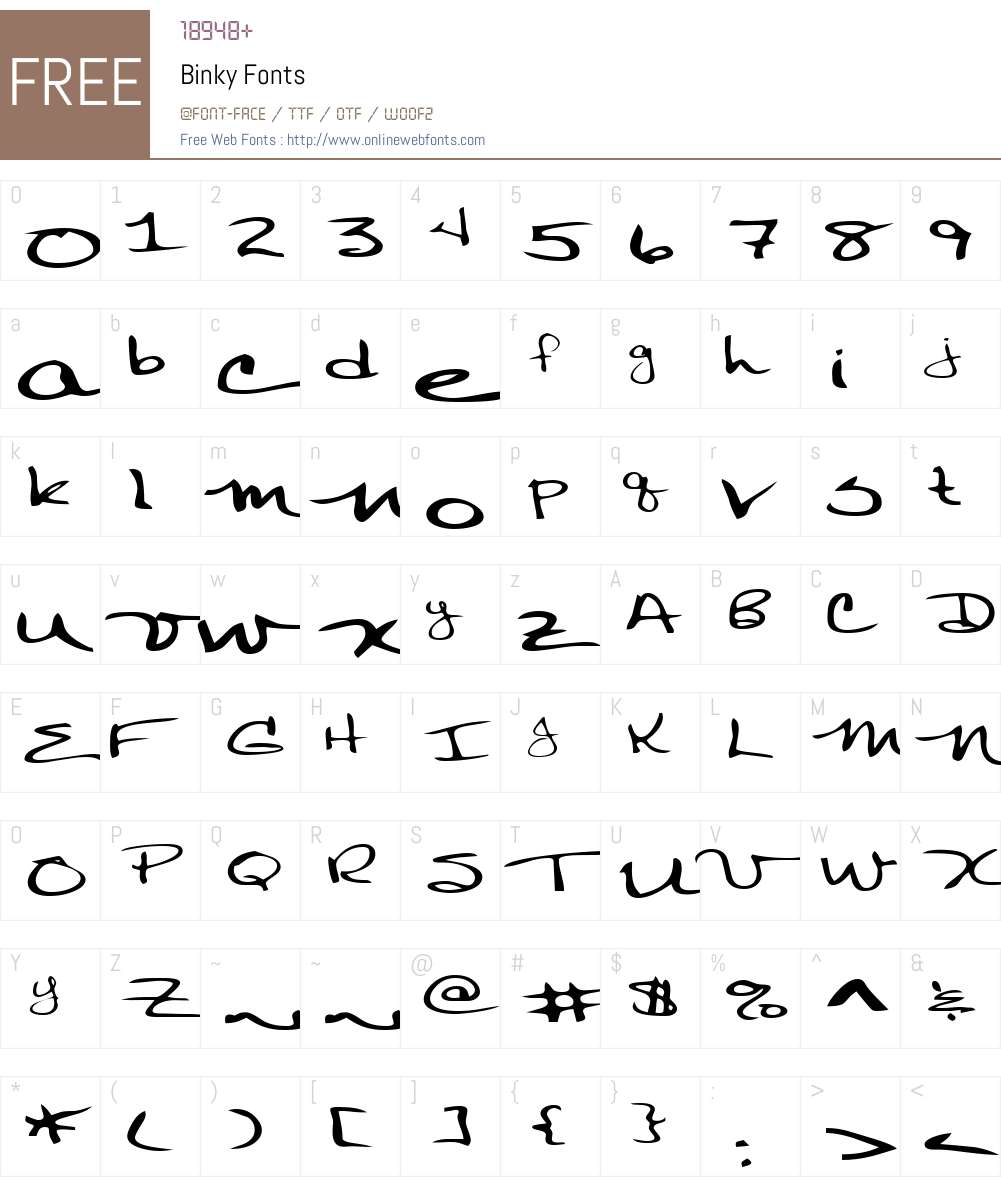 Binky Font Screenshots