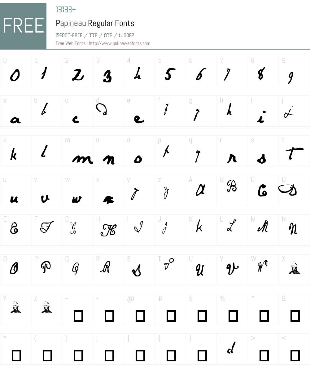 Papineau Font Screenshots