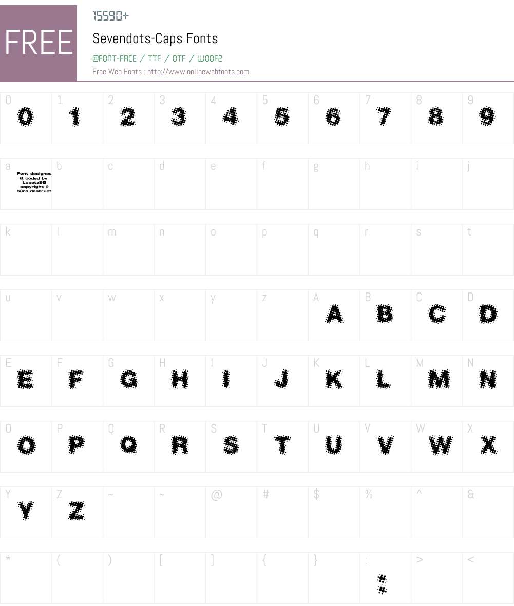 Sevendots Font Screenshots