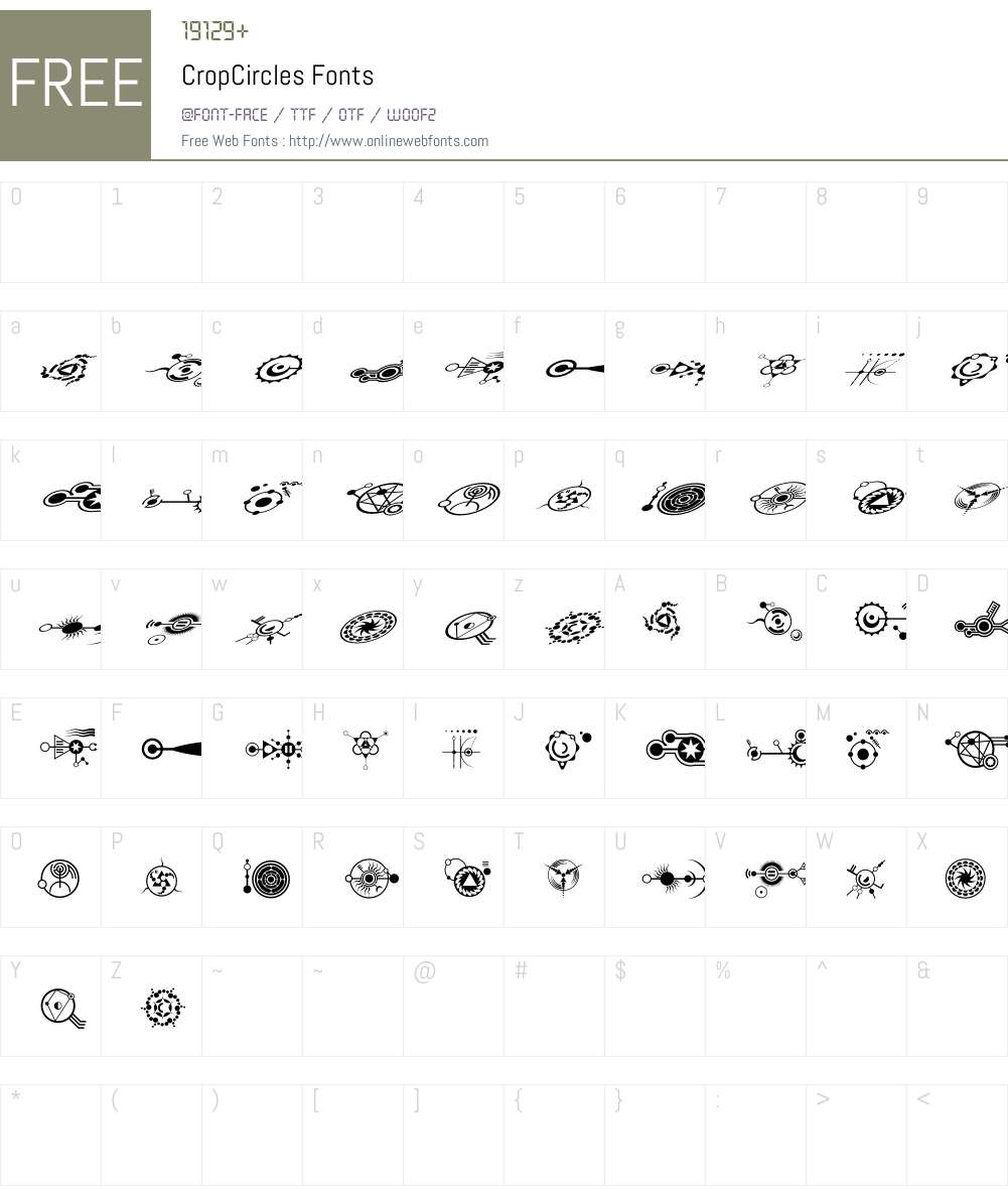 CropCircles Font Screenshots