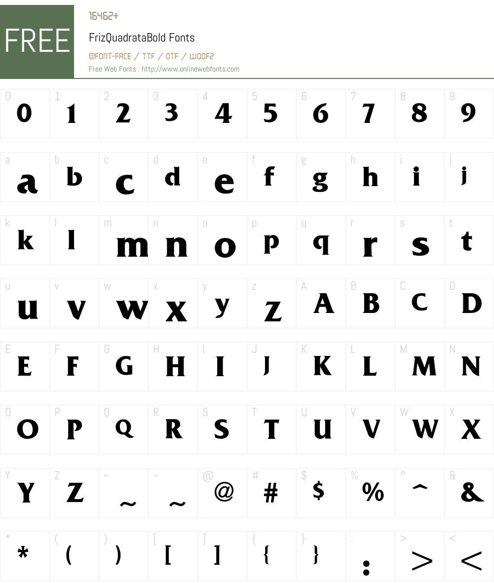 Friz Font Screenshots