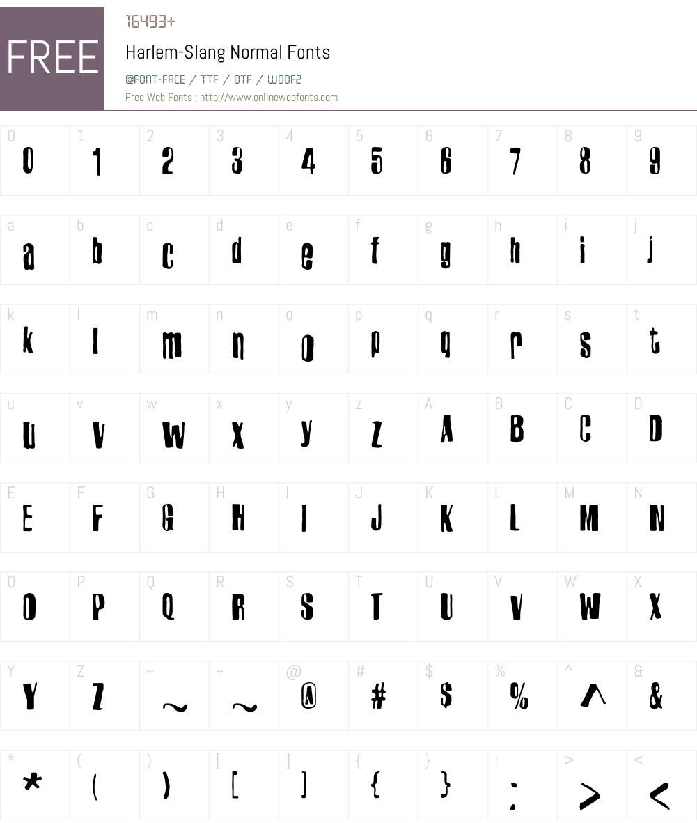 Harlem-Slang Font Screenshots