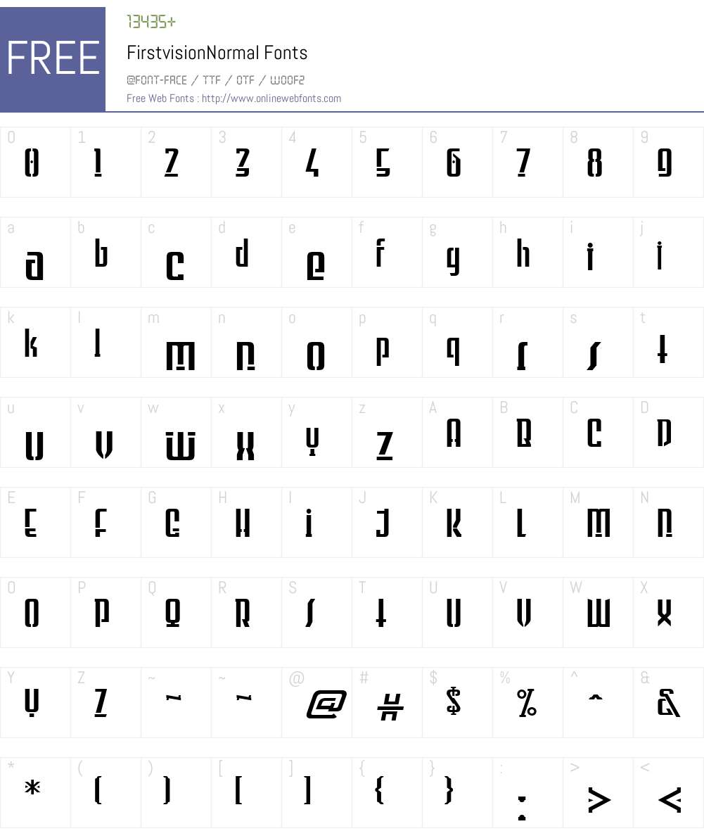 Firstvision Font Screenshots