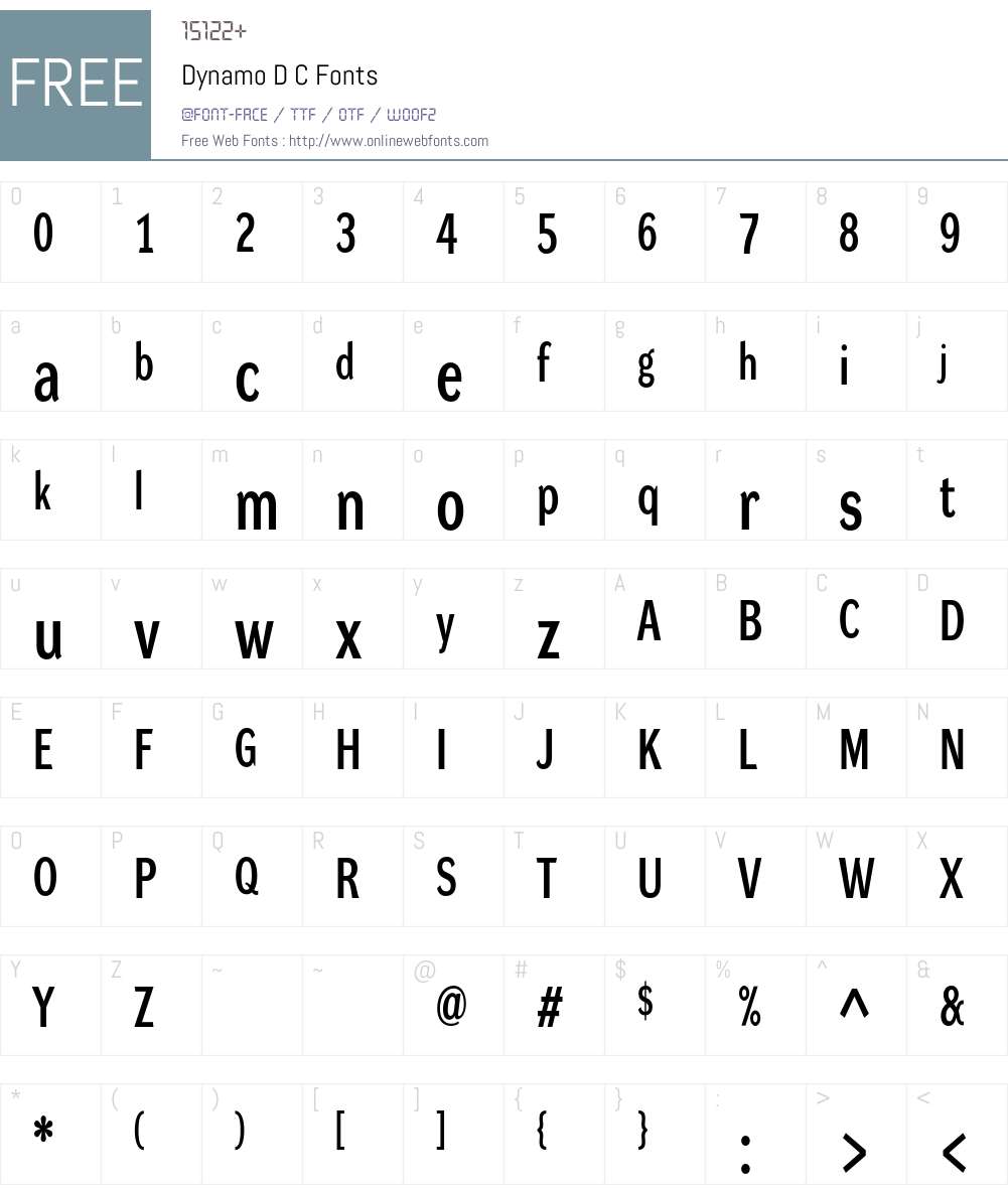 Dynamo DC Font Screenshots