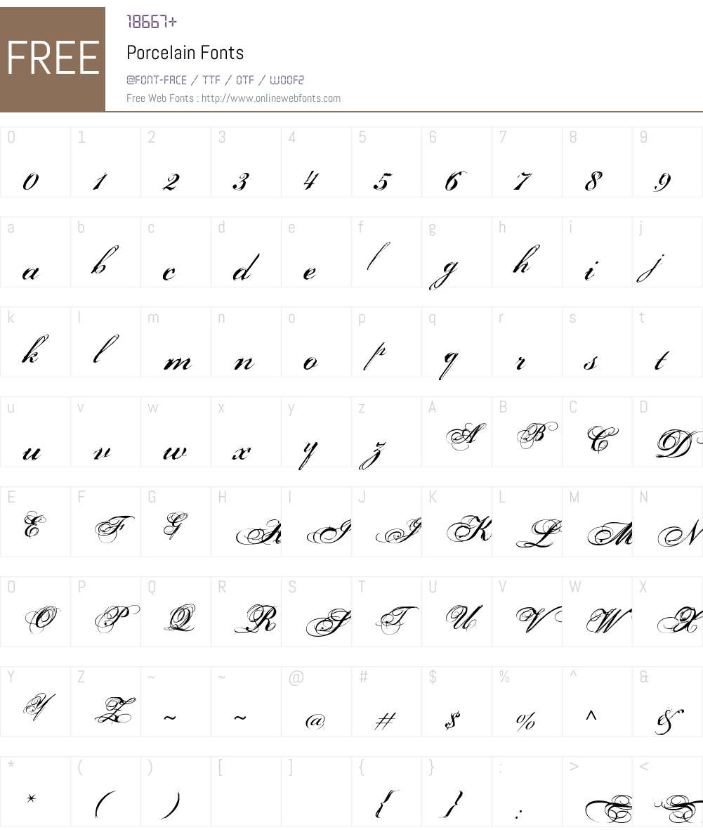 Porcelain Font Screenshots