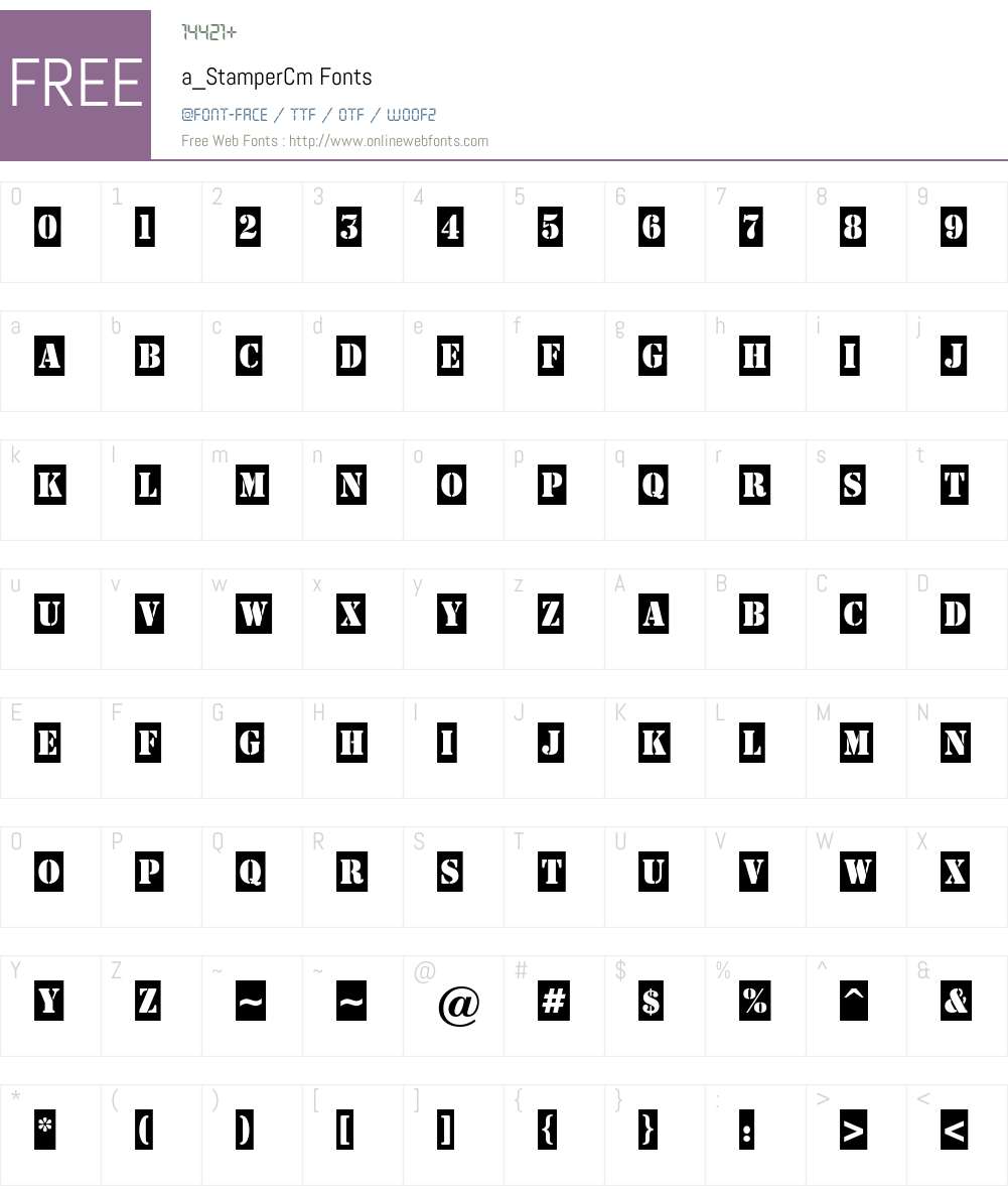 a_StamperCm Font Screenshots
