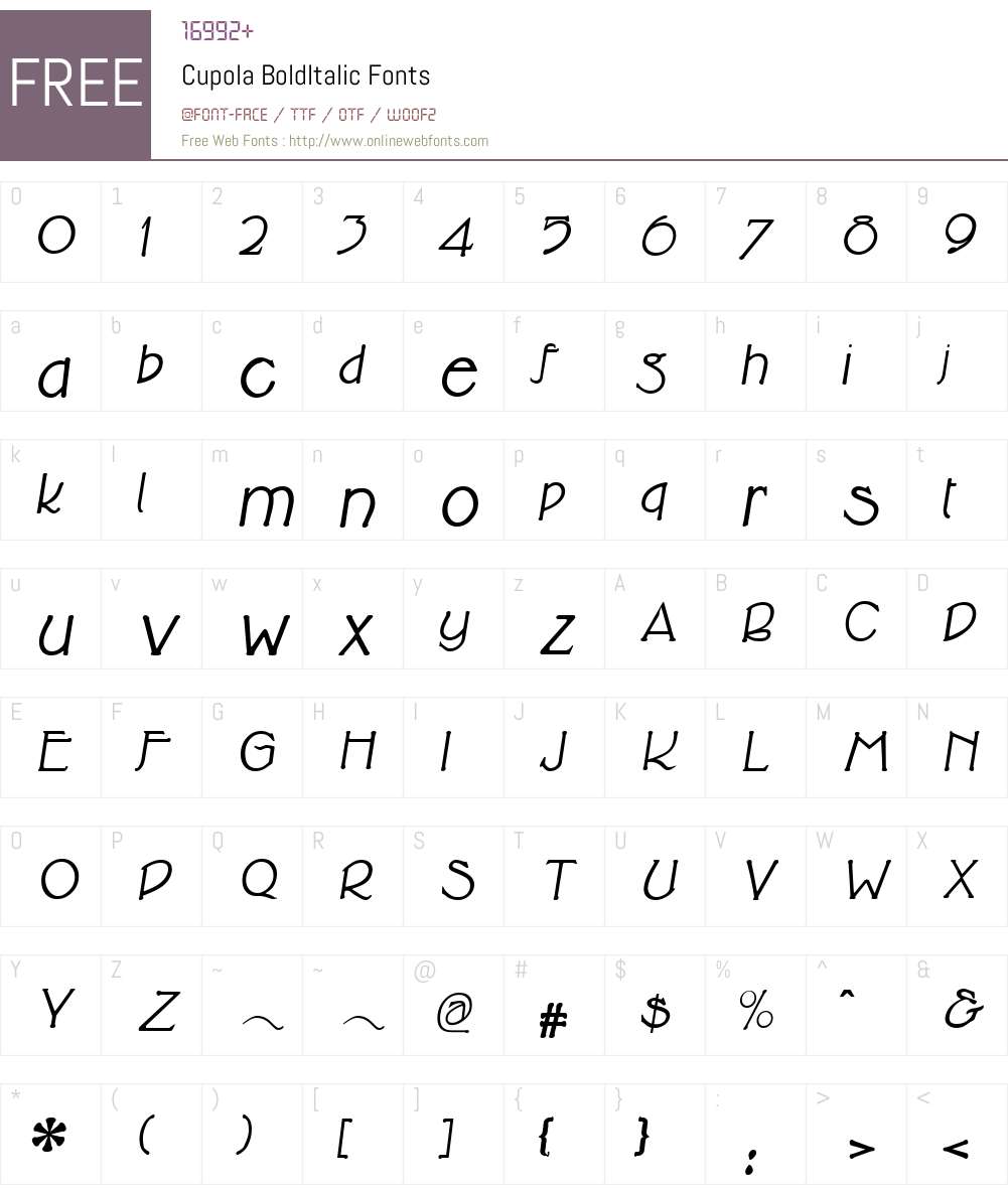 Cupola Font Screenshots