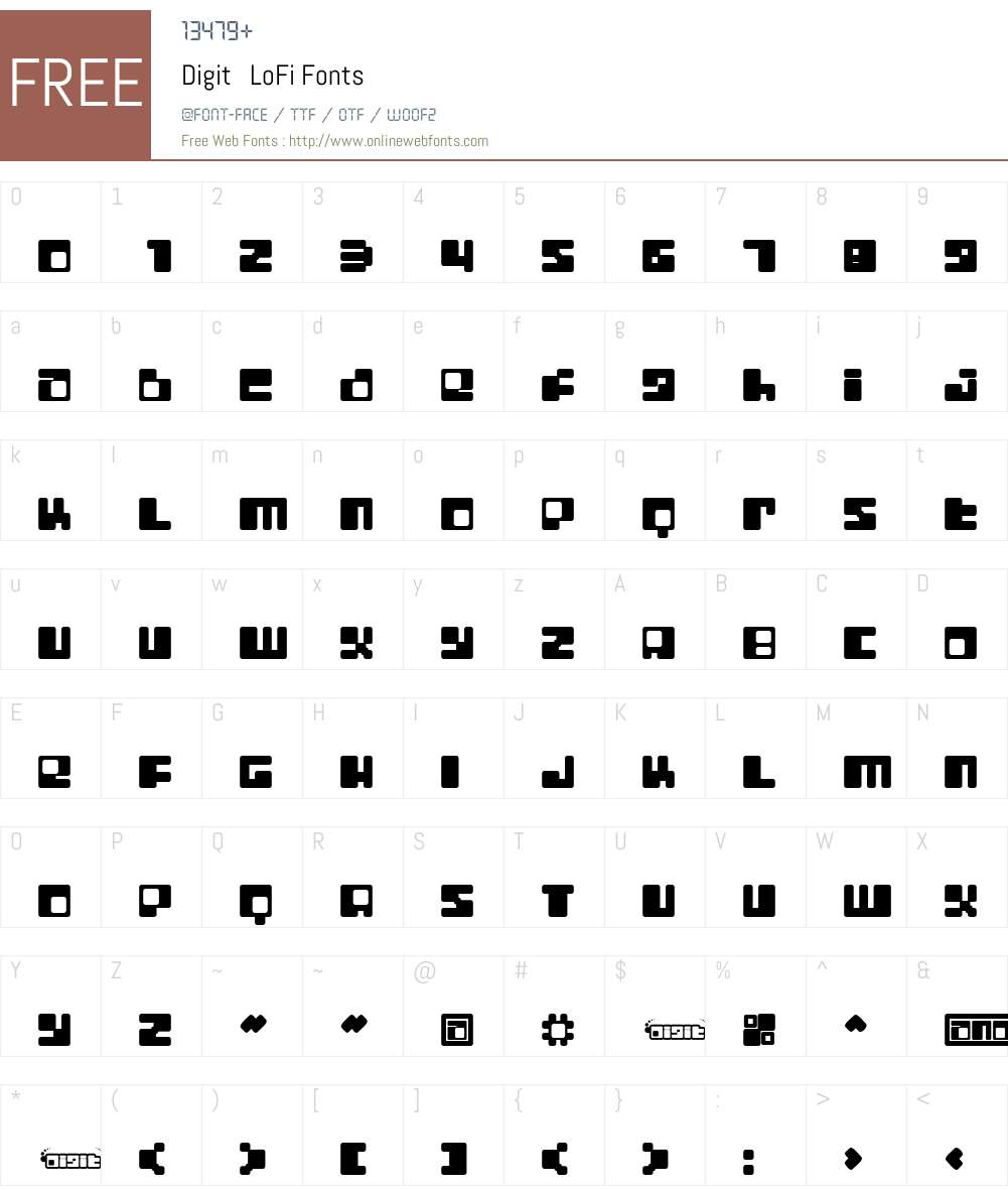 Digit Font Screenshots