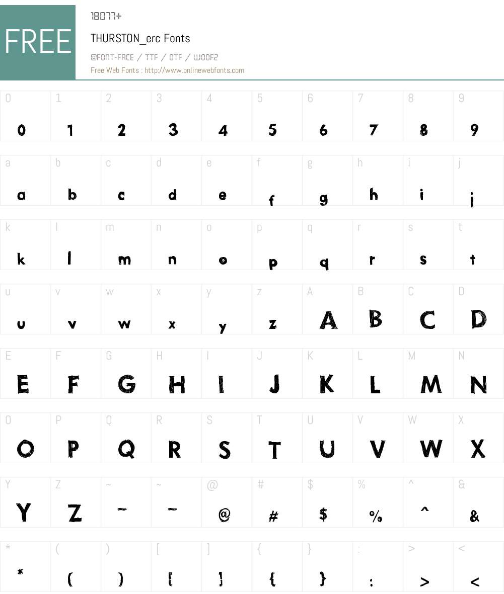 THURSTON_erc Font Screenshots