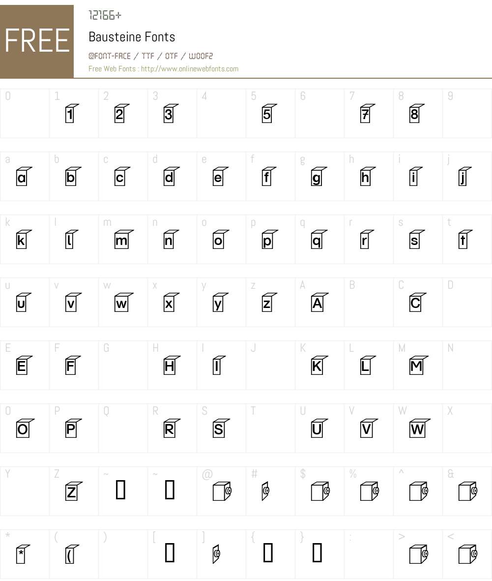 Bausteine Font Screenshots