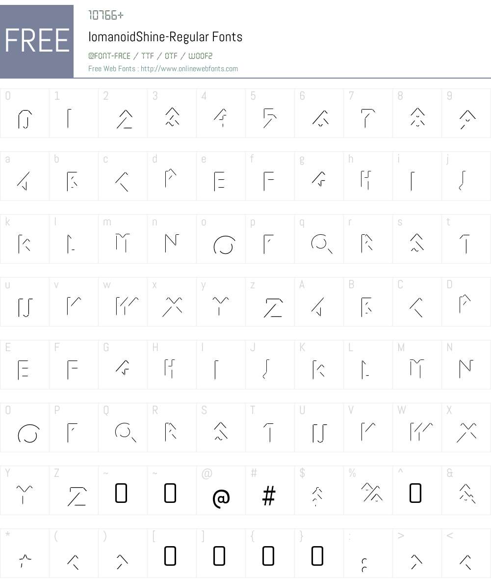 Iomanoid Font Screenshots