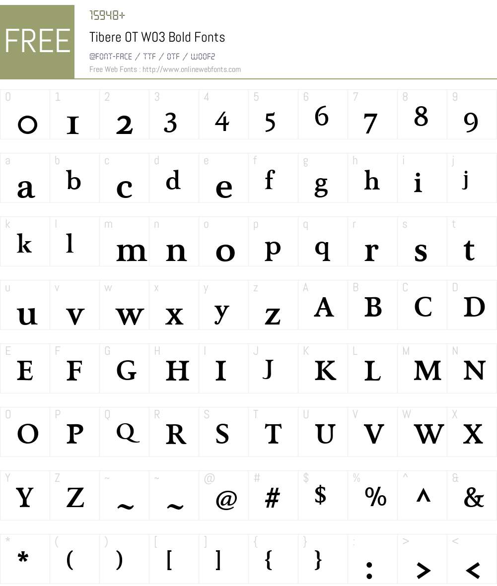 FF Tibere Font Screenshots