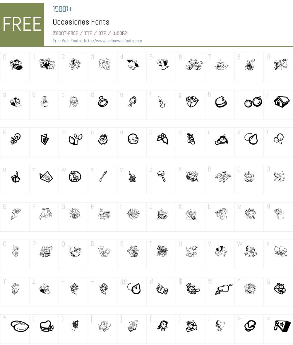 Occasiones Font Screenshots