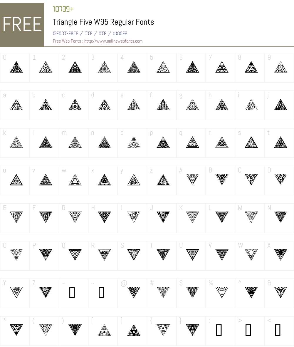 Triangle Five Font Screenshots