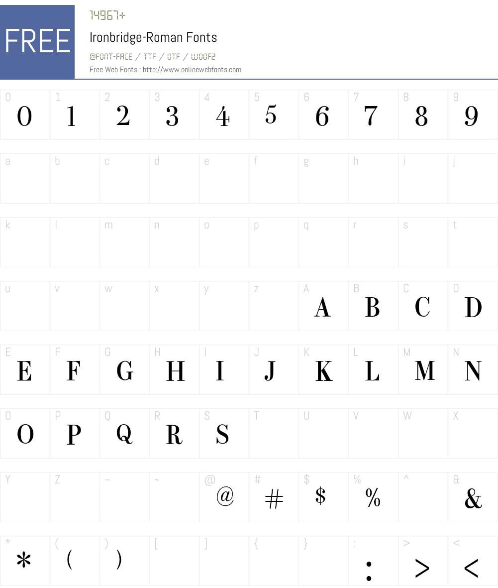 Ironbridge Font Screenshots