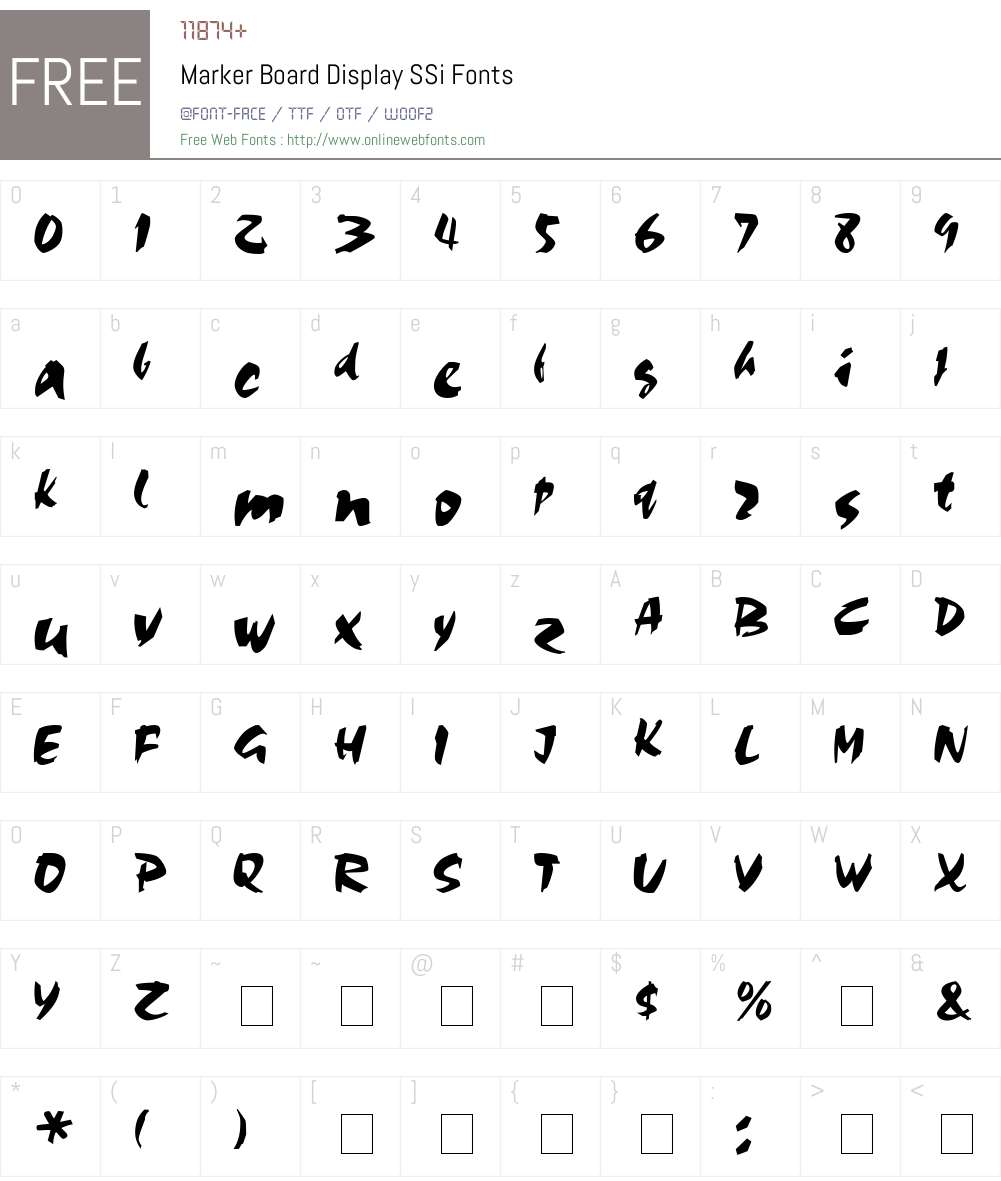 Marker Board Display SSi Font Screenshots