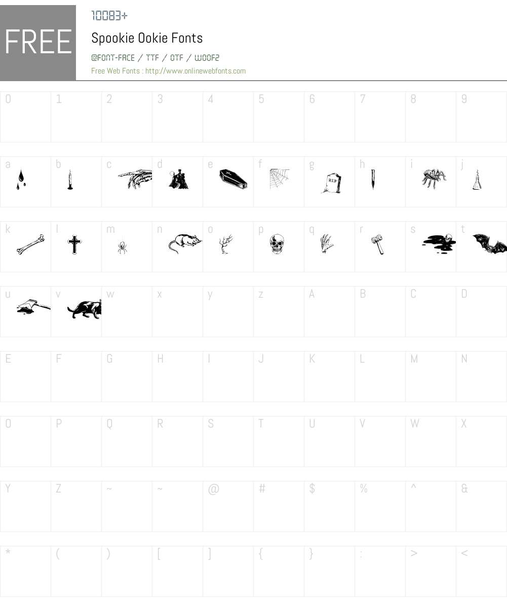 Spookie Ookie Font Screenshots