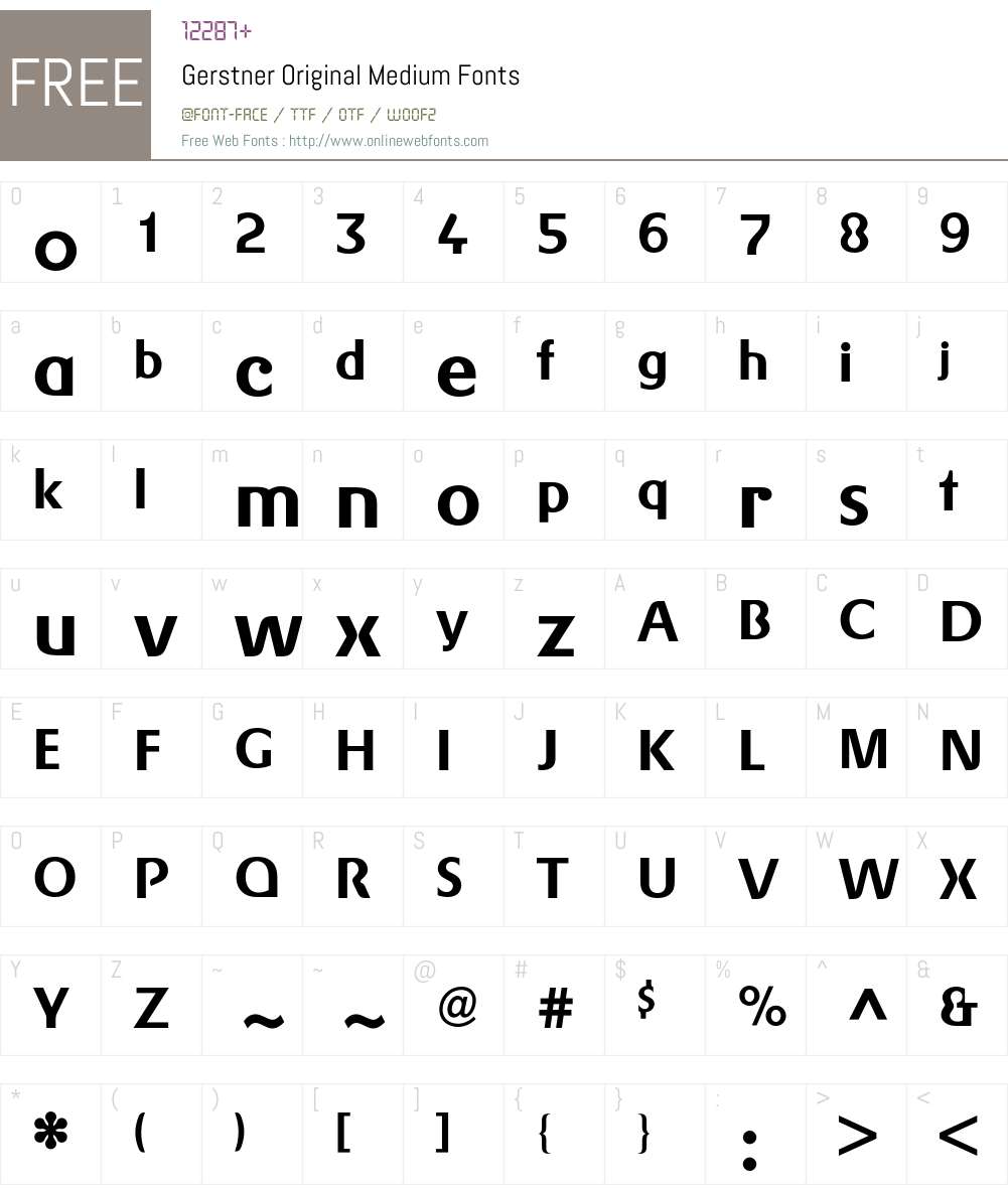 Gerstner BQ Font Screenshots