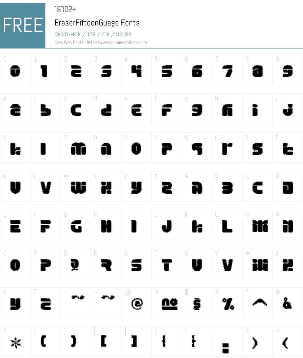 Eraser Font Screenshots