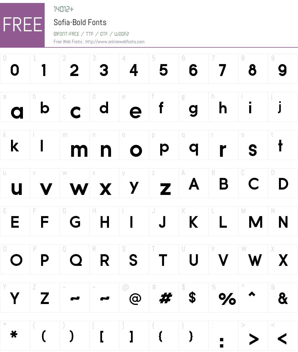 Sofia Font Screenshots