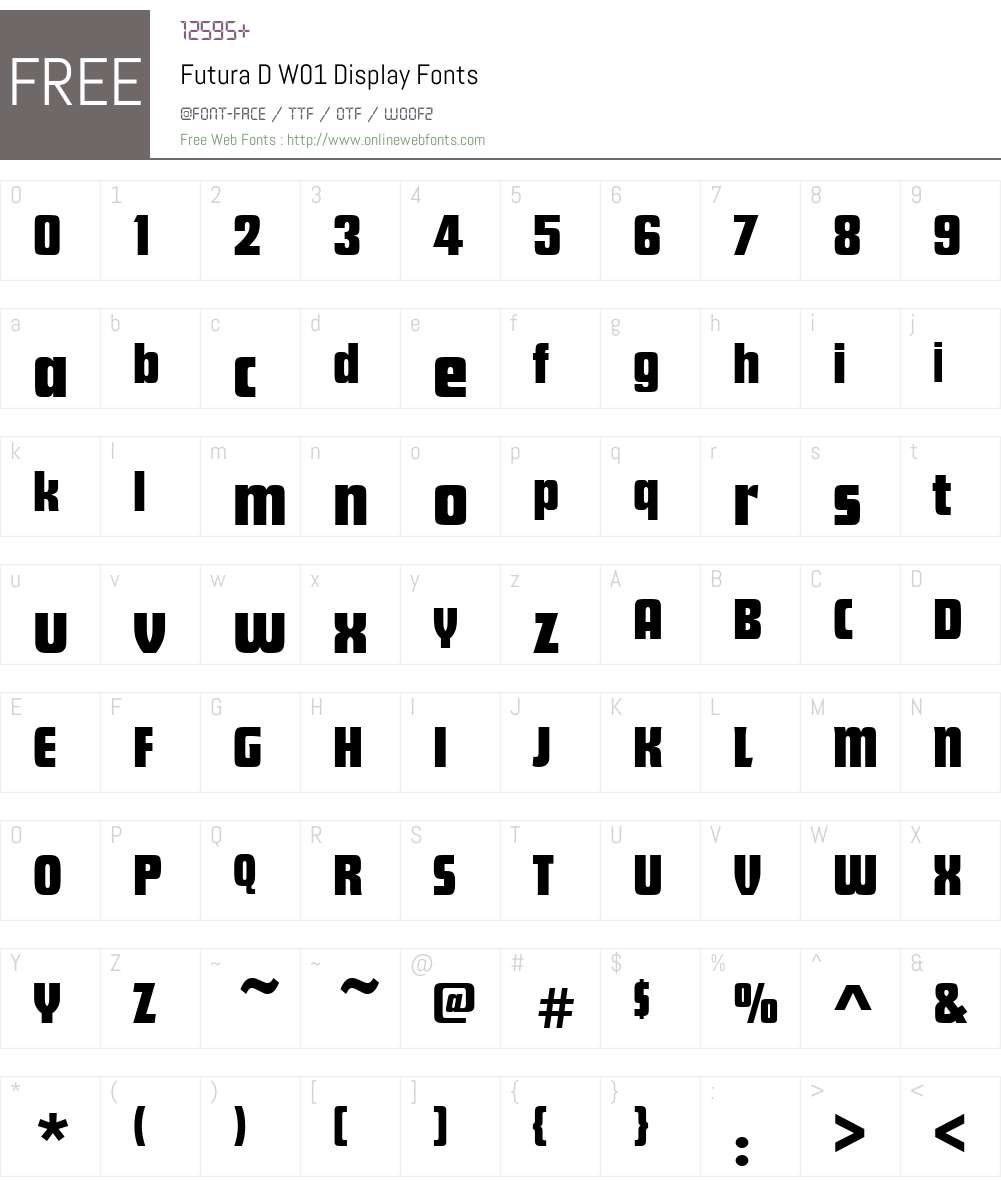 FuturaDW01-Display Font Screenshots