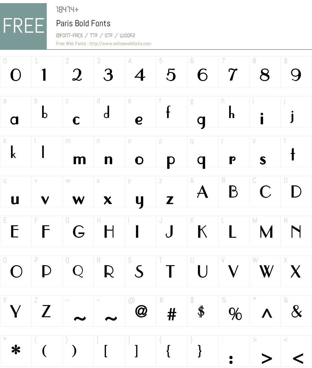 Paris Font Screenshots