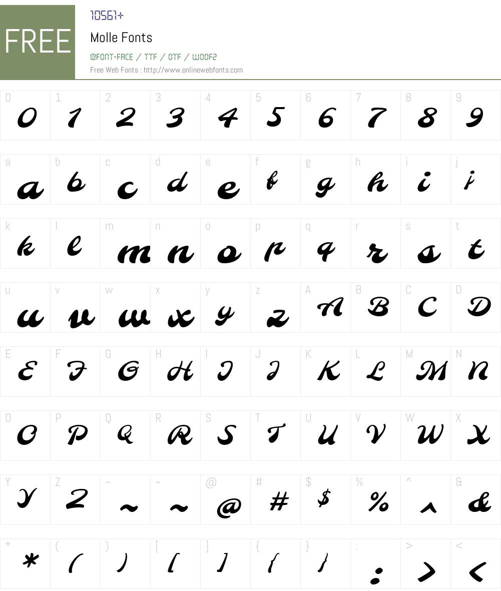 Molle Font Screenshots