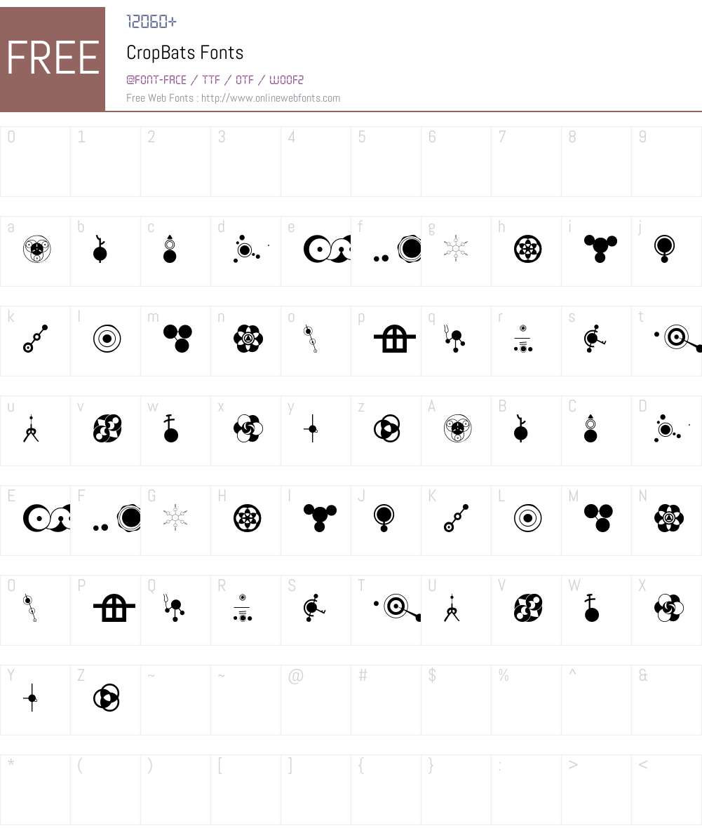 CropBats Font Screenshots