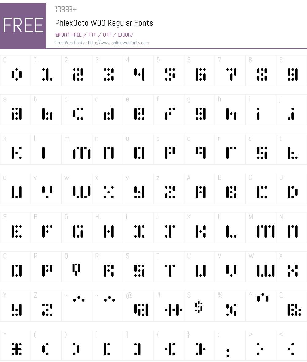 PhlexOcto Font Screenshots