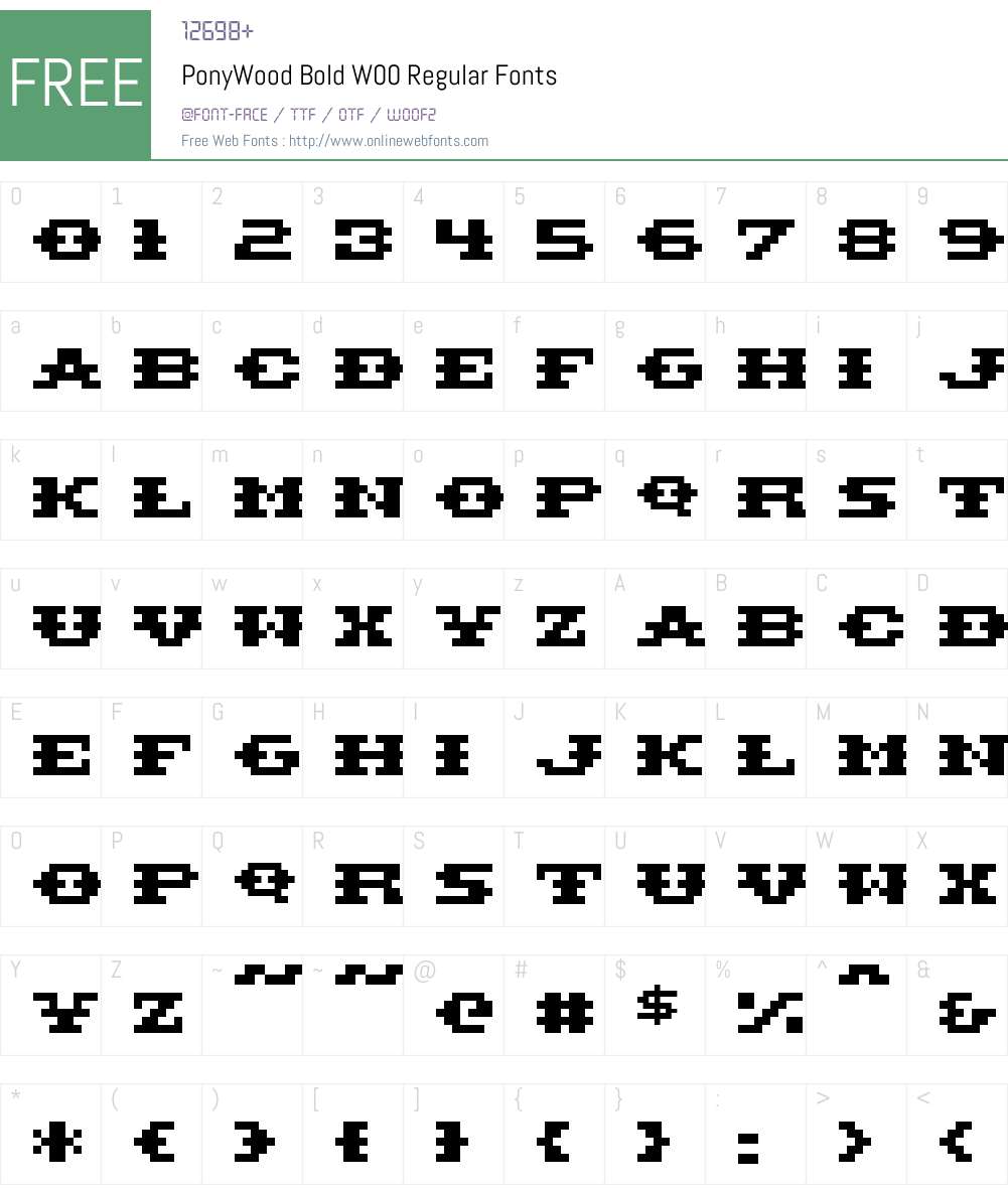 Pony Font Screenshots