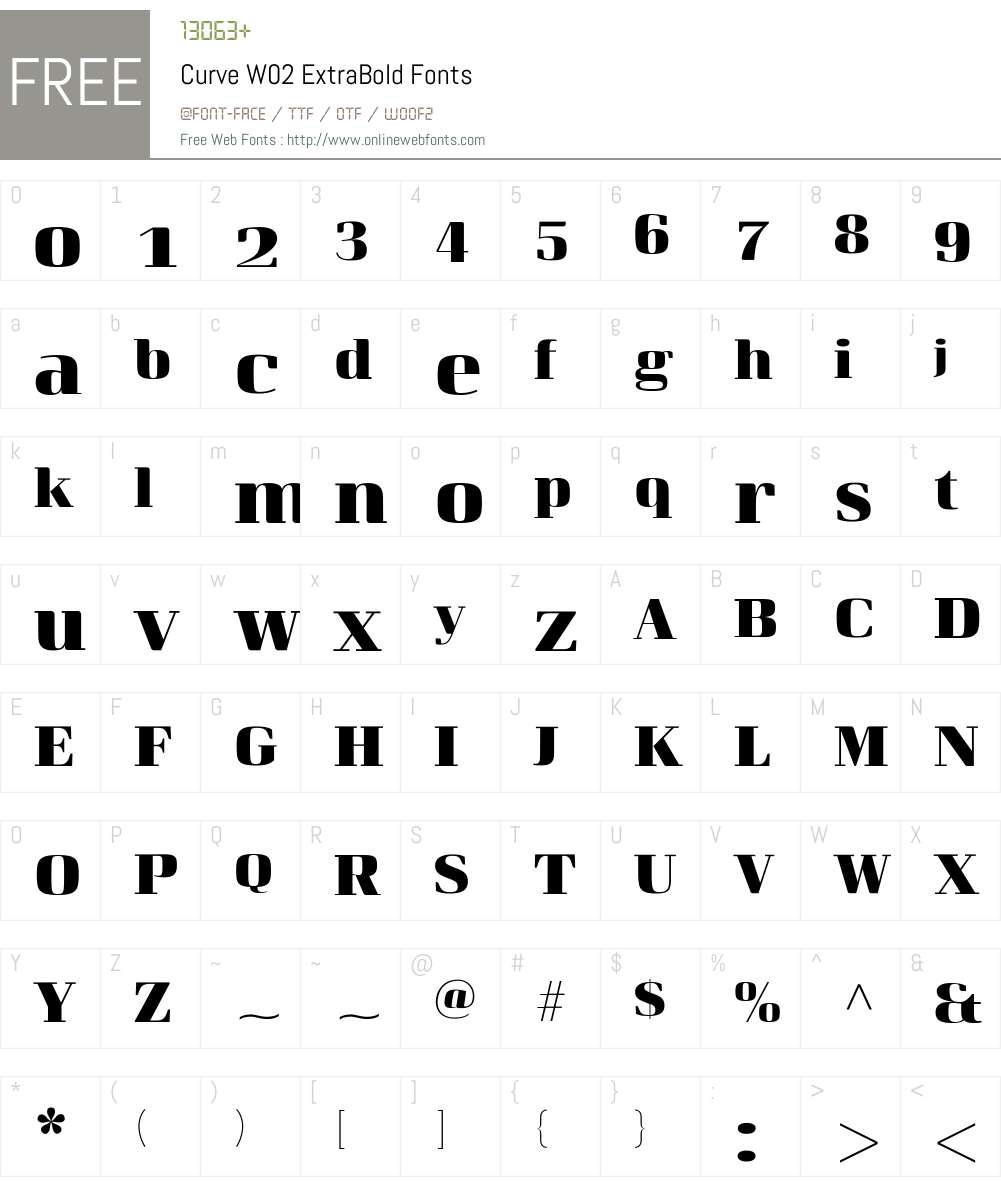 CurveW02-ExtraBold Font Screenshots