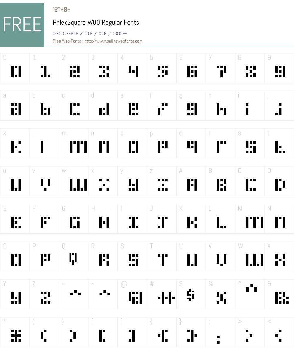 PhlexSquare Font Screenshots