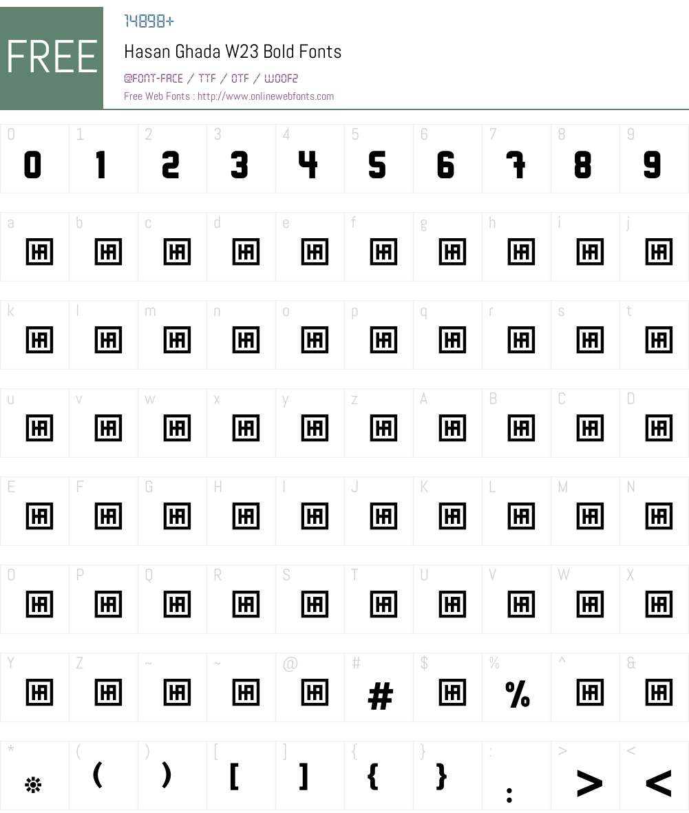 Hasan Ghada Font Screenshots