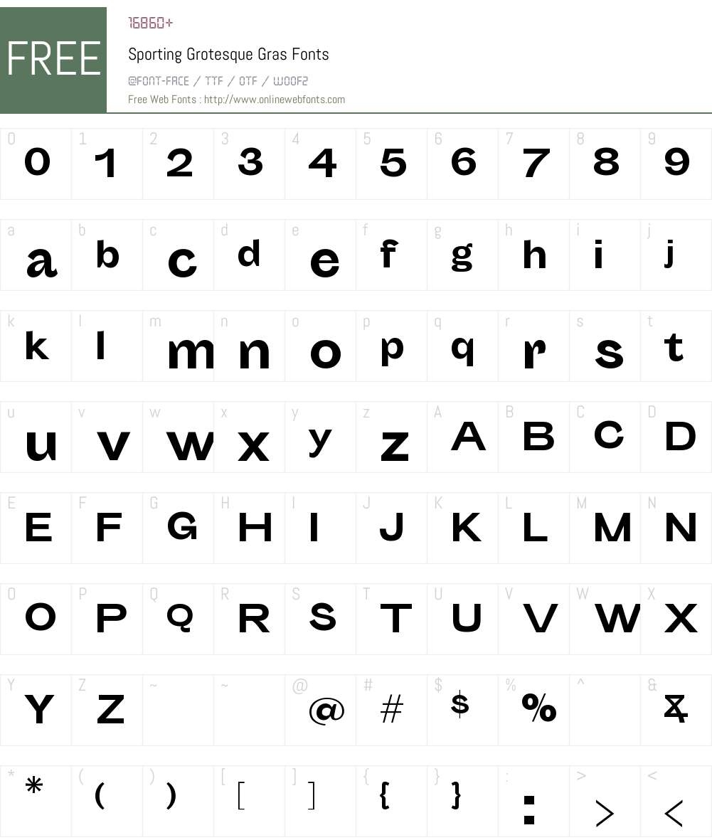 Sporting Grotesque Gras 1.001 Fonts Free Download