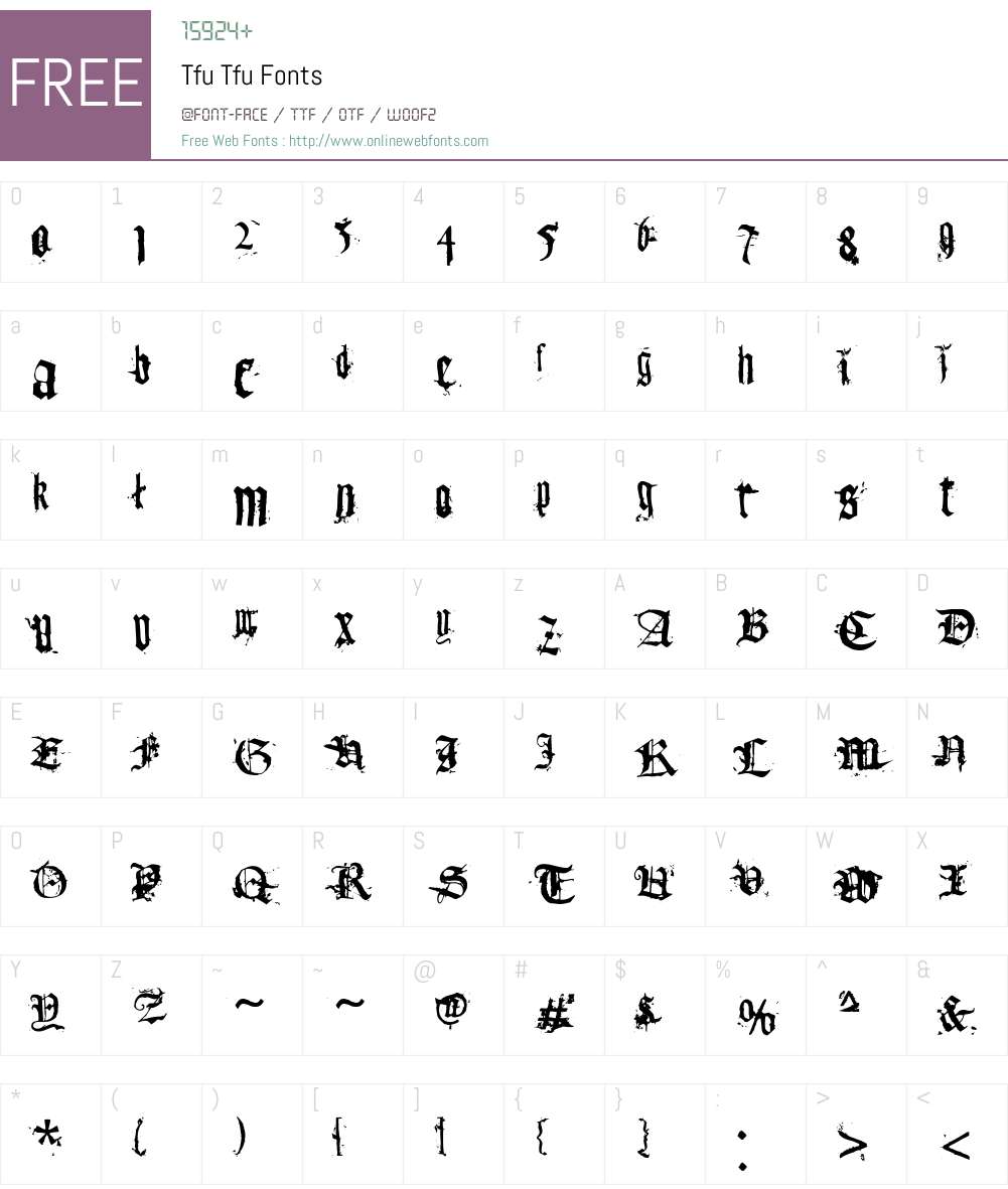 Tfu Tfu Font Screenshots