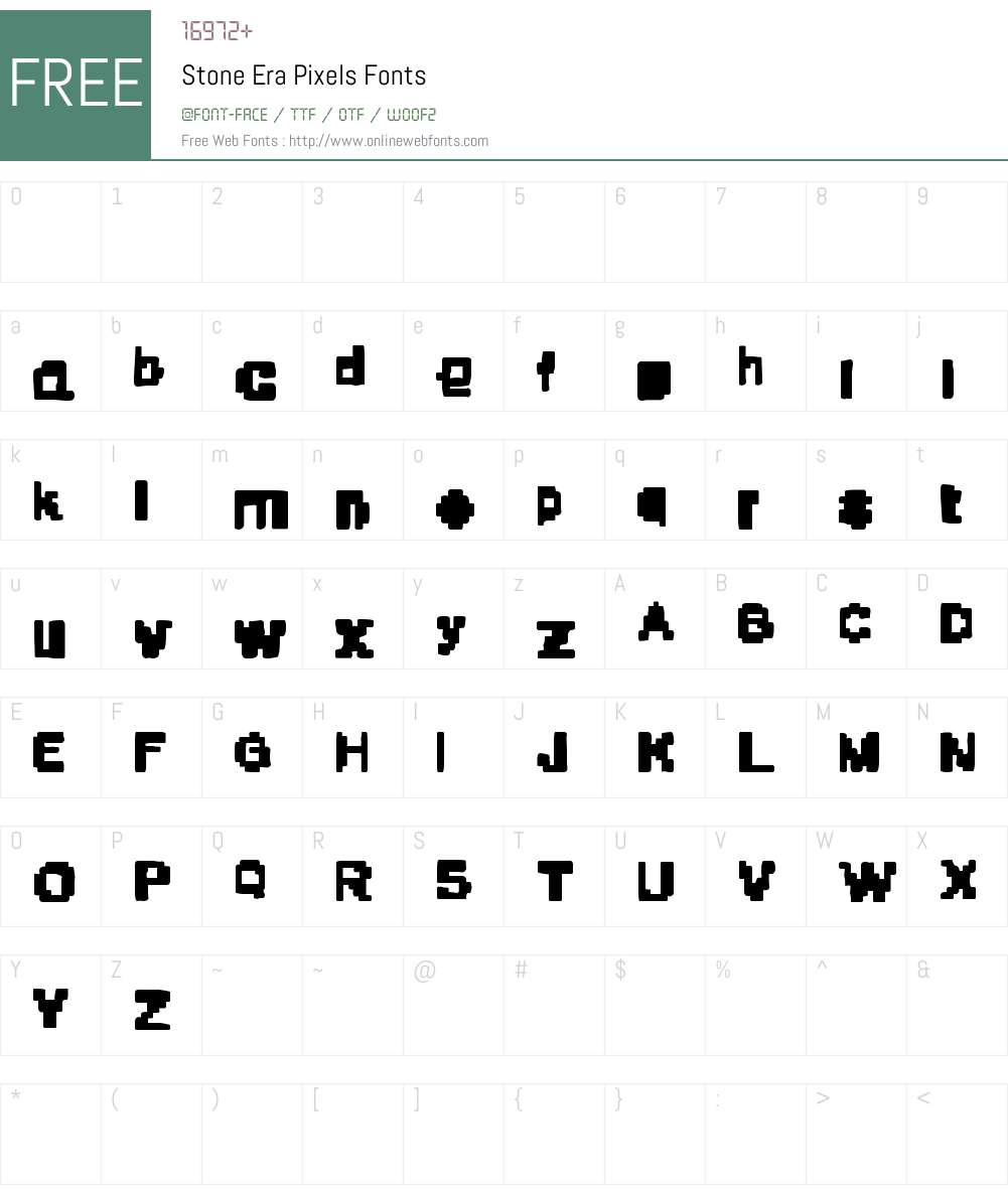 Stone Era Pixels Font Screenshots