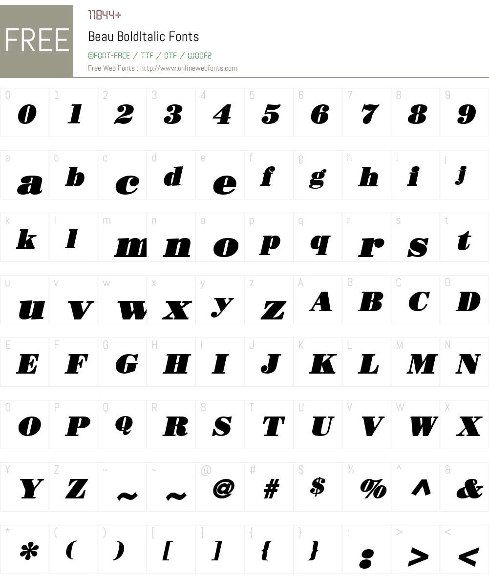 Beau Font Screenshots